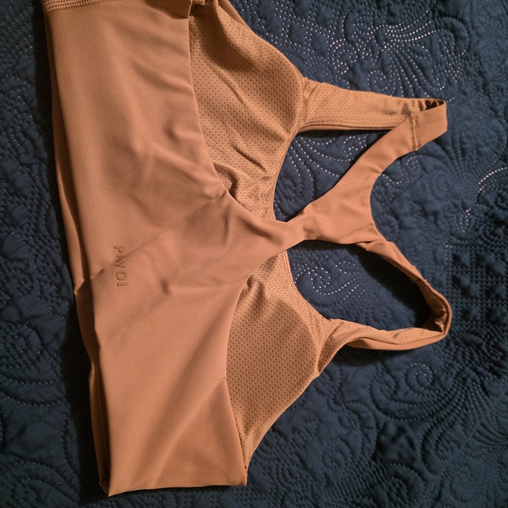 Pavoi Women's Tan Sports Bra